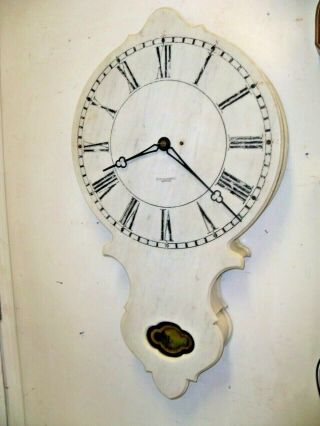 Huge E Howard Clock Co 17 Marble Dial Wall Clock