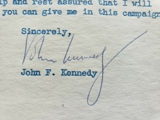 JOHN F.  KENNEDY SIGNATURE / AUTOGRAPH LOA CERTIFIED AUTHENTIC 3
