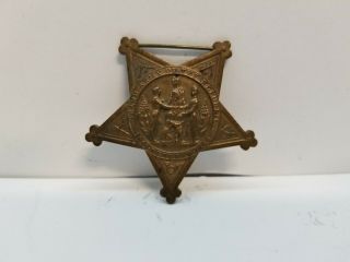 Vintage Grand Army Of The Republic Star Badge Medal Civil War Vet
