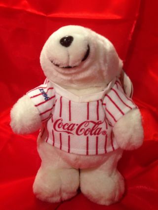 Coca Cola 9 " Polar Bear Plush 1996 With Shirt