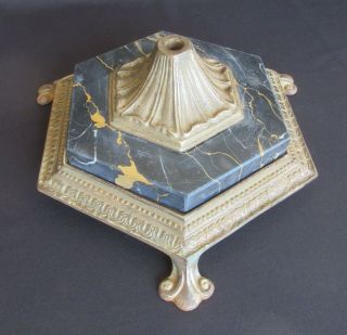 Ornate Antique/vintage 12 1/2 " Cast Iron Floor Lamp Base (light Fixture Part)