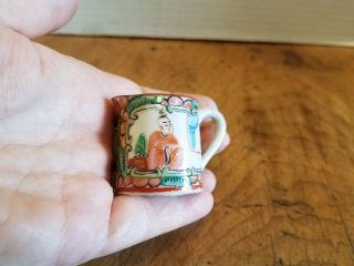 Tiny Mini Creamer Cream Pitcher Demitasse Hand Painted China Vintage