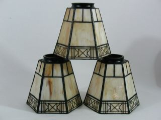 3 Art & Craft Style Stained Glass Light Shade Ceiling Fan Chandelier Wall 2