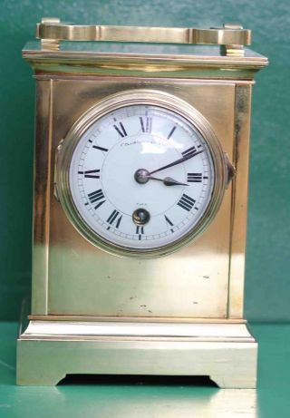 Extra Large Early French Antique 8 Day Carriage Clock Signed Collingwood & Sons