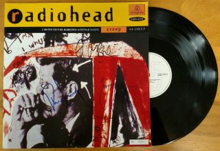 Radiohead Creep SIGNED Live EP Limited Edition SIGNED BY ALL BAND MEMBERS 3