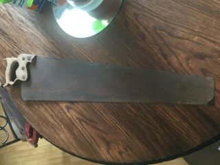 Vintage Disston & Sons Early Rip Saw 28 "