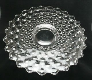 Vintage Thousand Eye Westmoreland 13 3/4 " Clear Glass Torte Plate Bubble Design