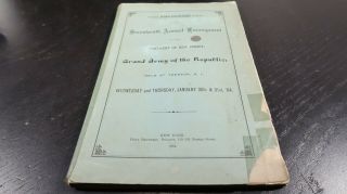 1884 17th Annual Encampment Dept Of Nj Gar Book Proceedings