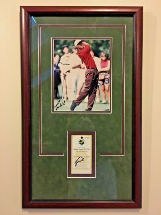 Tiger Woods Signed / Autographed Authentic Photo 1996 U.  S.  Amateur Championship