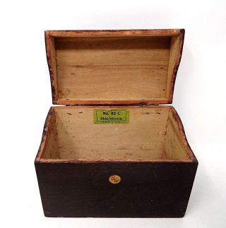 Antique Globe - Wernicke Wood Index Card File - Box No 83c