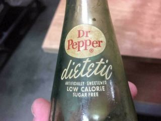 Dr Pepper Dietetic Bottle 6 1/2 oz - Rarer Size - Chevron Logo 2