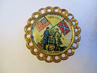 50th Anniversary Of The Battle Of Gettysburg 1863 - 1913 Pin