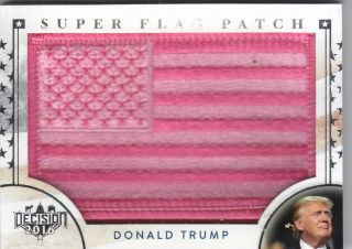 2019 Benchwarmer 25 Years Second Series Donald Trump Flag Patch Card