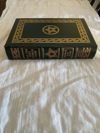 President George H W Bush Signed All The Best Easton Press Leather Near