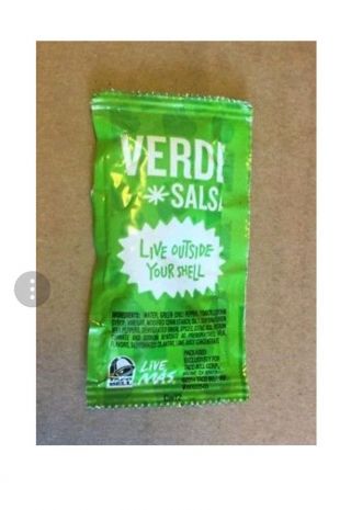 Taco Bell Verde Salsa - Discontinued,  Rare,  Collectible,  Un - Opened