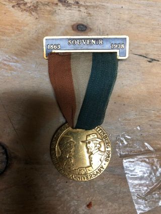 1863 1938 Battle Of Gettysburg 75th Anniversary Souvenir Medal