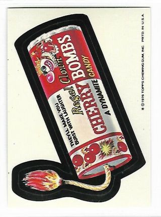 1976 Wacky Package Pack 16th Series Sticker Regal Clown Cherry - Bombs Candy Nm 16
