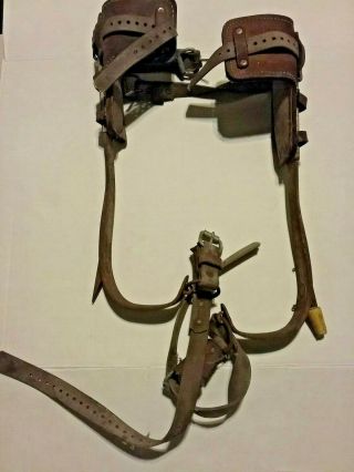 Vintage Adjustable Climbing Spikes Spurs Gaffs Lineman Tree Pole Bell Systems