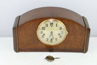 Antique The Haven Clock Co Orleans 8 - Day Westminster Chime Mantel Clock