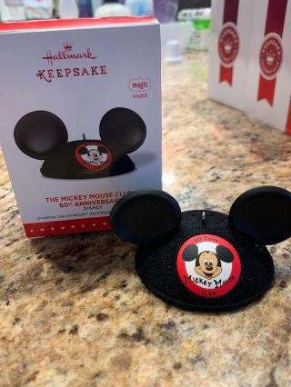 Hallmark Ornament Mickey Mouse Club 60th Anniversary Disney Sound 2015