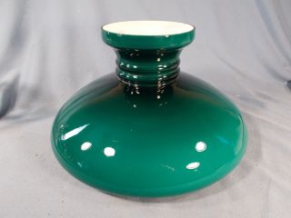 Vtg Emeralite Style Green Cased Glass Dome Shaped Lamp Shade 6” Tall X 10” Wide