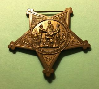 Vintage Star With Grand Army Of The Republic 1861 Veteran 1866