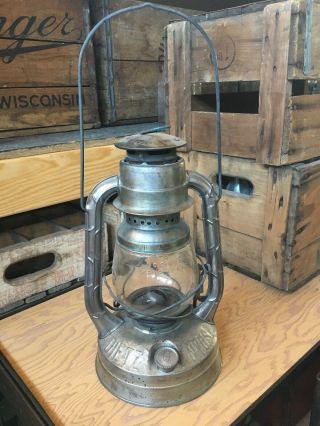 Antique Lantern Dietz Little Wizard Vintage Kerosene Oil Barn Lamp Patent 1923