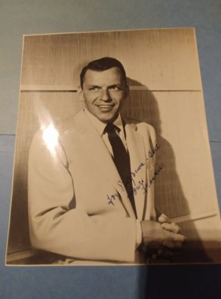Frank Sinatra Signed 8x10 B&w Photo Autograph Authentic Personalized Frankie Mgm