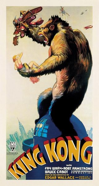 King Kong,  1933 Vintage Movie Art Print Huge Oversize Poster 54x29