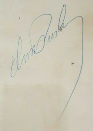 Elvis Presley Signed Cut Autograph With Jsa Full Letter Loa/coa