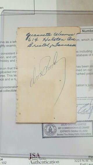 Elvis Presley Signed Cut Autograph with JSA Full Letter LOA/COA 3