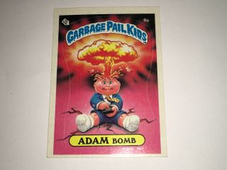 Adam Bomb 1985 Garbage Pail Kids Series 1 Card 8a