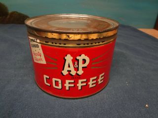 Vintage A&p Coffee 1 Pound Can Tin.  The Great Atlantic & Pacific Tea Co.