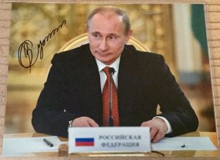 Vladimir Putin “president Of Russia” Autograph Photo