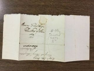 Henry Clay Hand Signed Autograph 1826 - Secretary Of State Usa