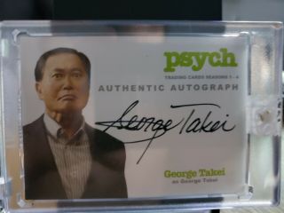Psych Seasons 1 - 4 Autograph Card A9 George Takei As George Takei