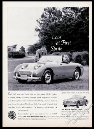 1960 Austin Healey Sprite And 3000 Photo Love At First Sprite Vintage Print Ad