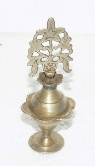 India Vintage Kohl Pot Brass Hand Casted Over 60 Years Oldc - 308