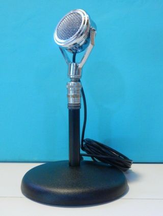 Vintage Rare 1930s Shure 703s Ultra Crystal Microphone And Desk Stand