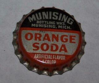 Vintage Munising Bottling Orange Soda Cork Seal Bottle Cap Michigan