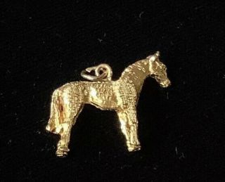 Vintage 9ct Gold Horse Charm / Pendant Hallmarked London 1971.  5.  1 Grams.