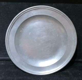 18th Century Antique English Pewter Plate,  Townsend & Compton,  London,  C.  1800