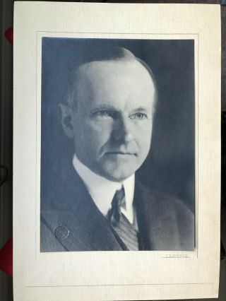 Calvin Coolidge Autographed Photograph Unpublished & Hand - Signed 100 Authentic