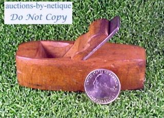 Antique Signed Stamped Morgan Smoothing Coffin Wood Plane 3 & 3/8” Long