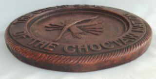 Vtg.  Clay Plaque: THE GREAT SEAL OF THE CHOCTAW NATION in Raised Relief 2