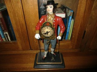 Black Forest Peddler Man Clock With Pendulum And Key