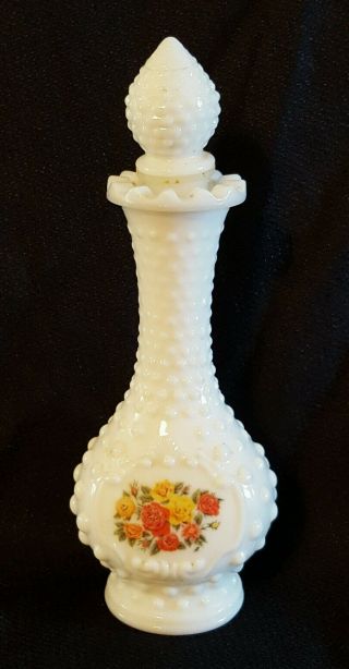 Vintage Avon White Hobnail Perfume Decanter Decorative Collectible