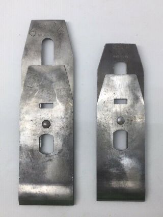 2 Vintage Stanley Sweetheart Plane Irons With Caps See Our Vintage Plane Parts