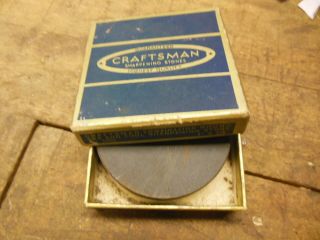 Vintage Craftsman Round Axe Sharpening Stone Iob Old Woodsman Tool