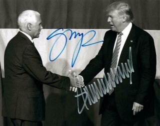 Donald Trump Mike Pence 8x10 Signed Photo Autographed Picture